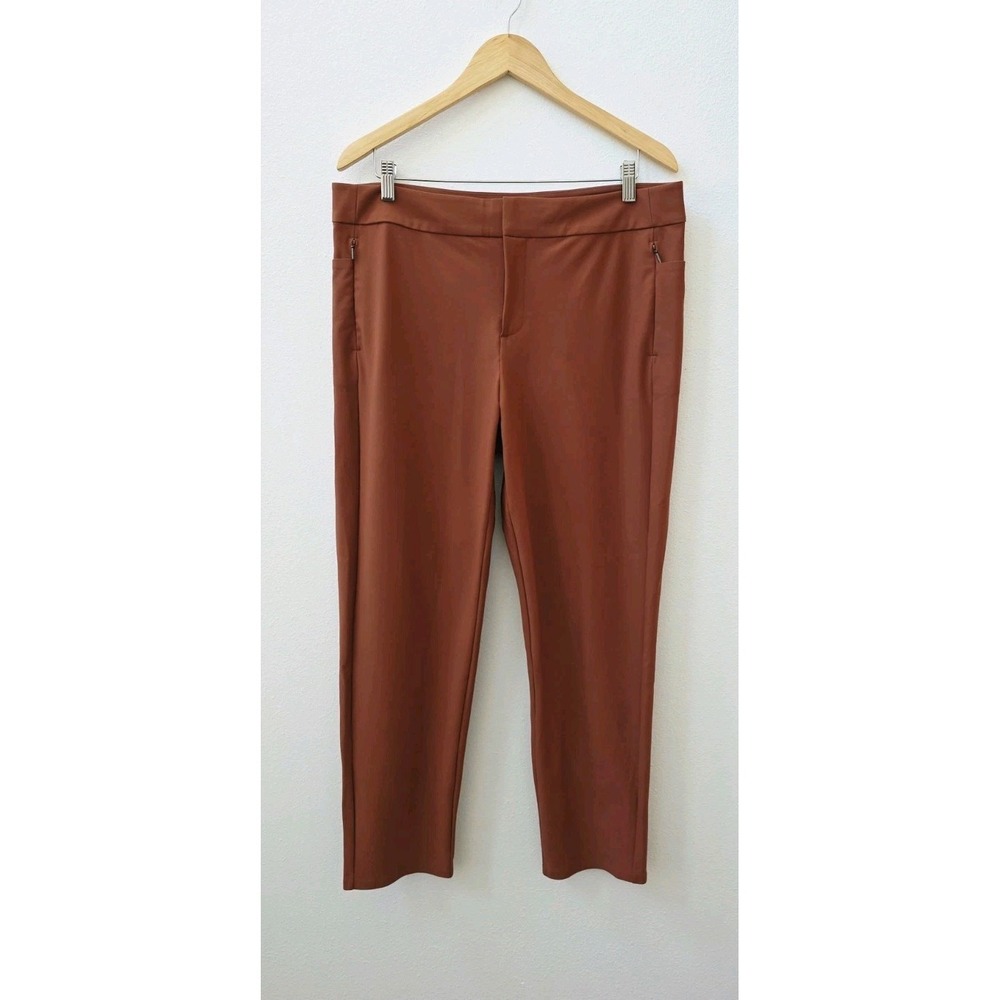 Athleta Stellar Skinny Trouser Ankle Pants Women's Size 16 Stretch Nylon Career